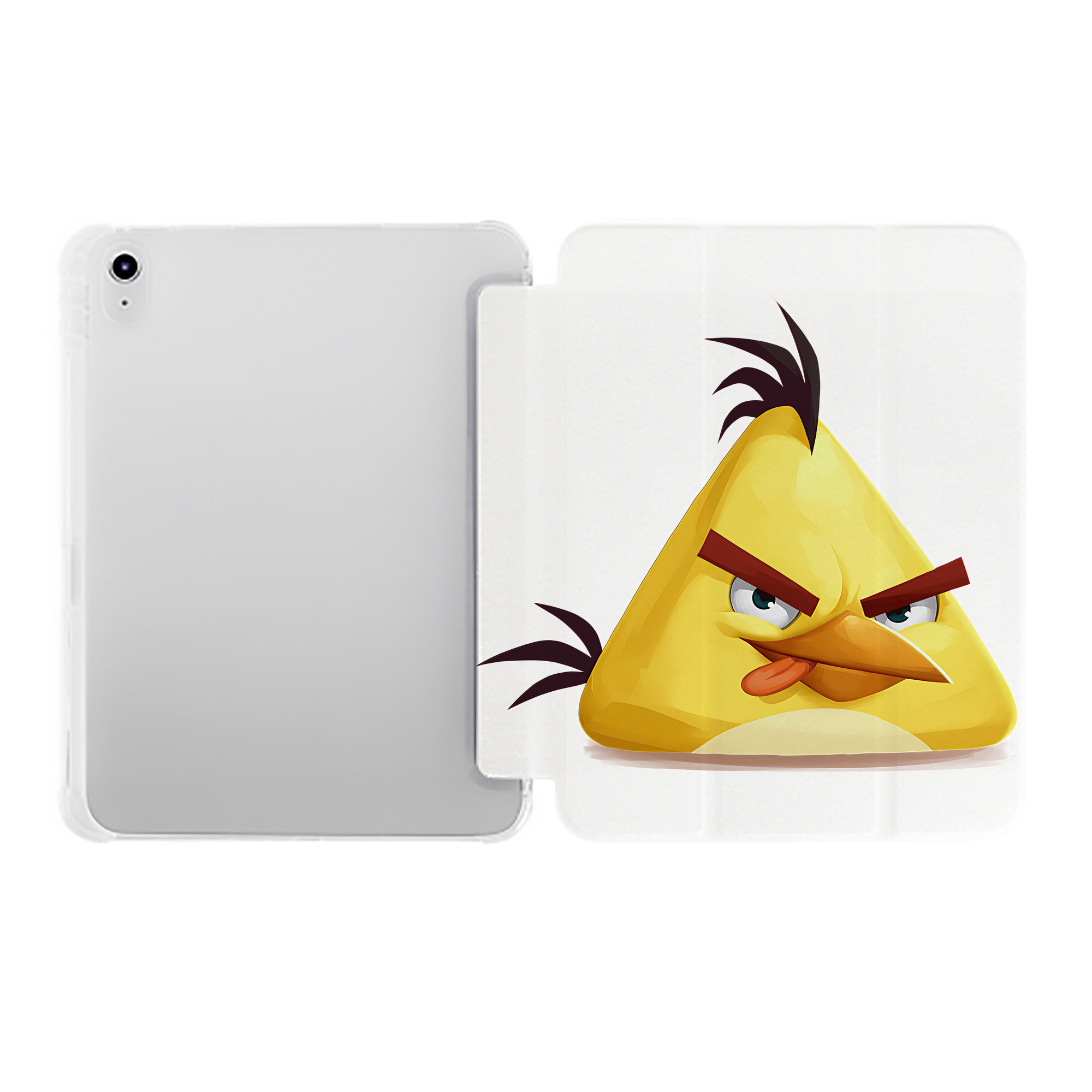 （画像用） Angry Birds アングリーバード IPad ケース ペン収納付き 三つ折りスタンド PUレザー×シリコン 対応機種9.5/10.5/10.9インチ